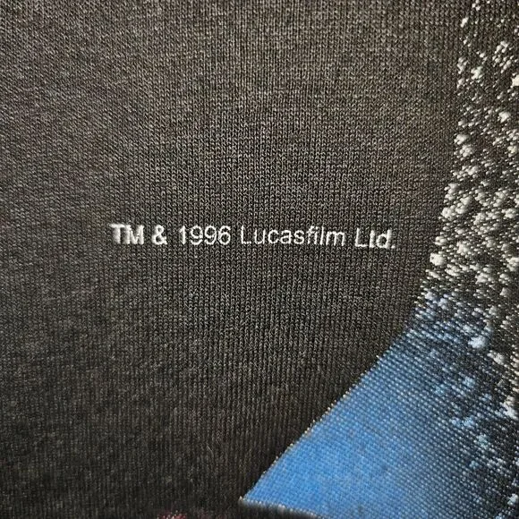 Vintage‎ Star Wars Darth Vader Graphic T-Shirt Movie Promo 1996 Lucasfilm XL - Picture 3 of 4